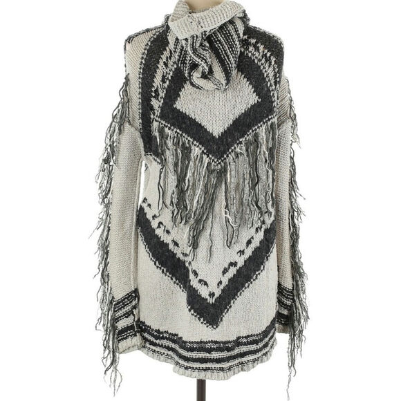 Free People Show Me The Way Geo Fringe XS Cardigan Sweater - Picture 3 of 10